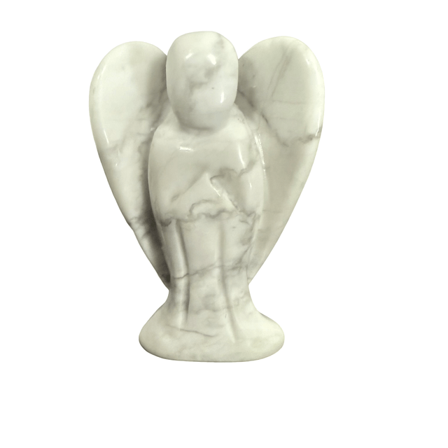 Figurine Ange ~ Howlite Blanche