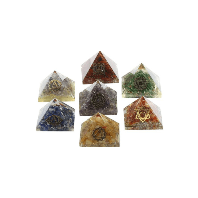 Coffret Orgonites Pyramides ~ 7 Chakras 